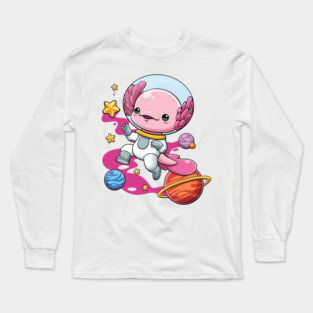 Space Axolotl Long Sleeve T-Shirt