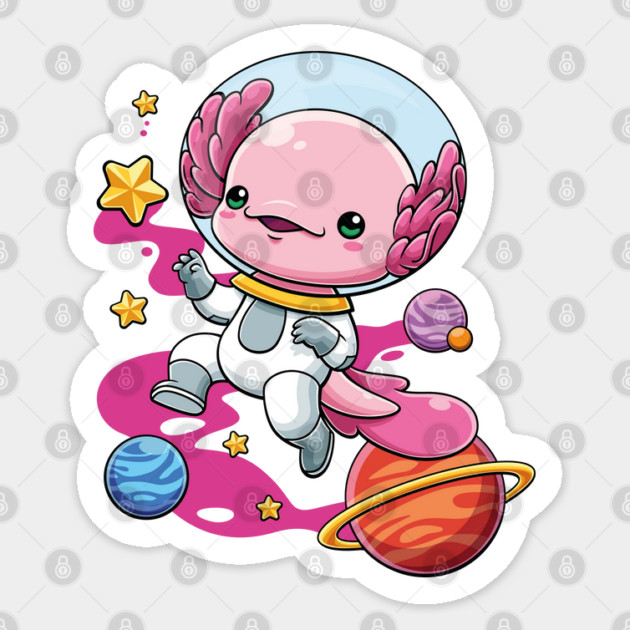 Space Axolotl Sticker by GoshWow®