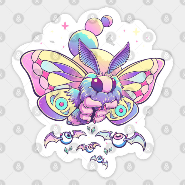 Pastel Goth Moth Sticker by GoshWow®
