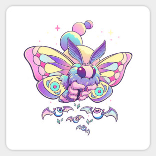 Pastel Goth Moth Magnet