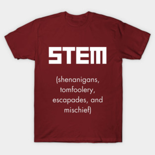 What STEM Means (White Text) T-Shirt
