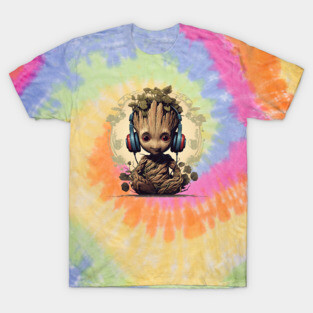 Baby Groot with Headphones T-Shirt