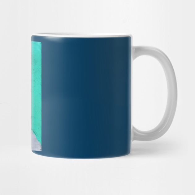 Color Field Abstract in teal, vermilion red, and a broad ice-blue/cobalt center by DonWillisJrArt