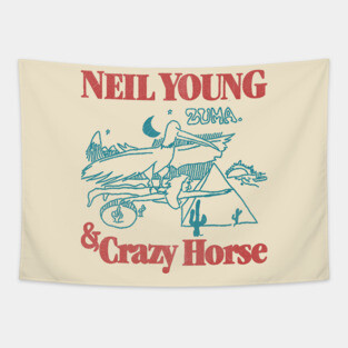 classic 70s vintage neil young & crazy horse fanmade Tapestry