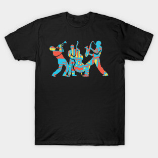 Modern Colorful Jazz Trio T-Shirt