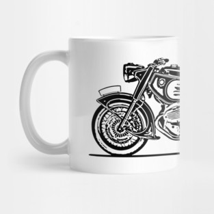 R7 Nostalgia Bike Sketch Art Mug