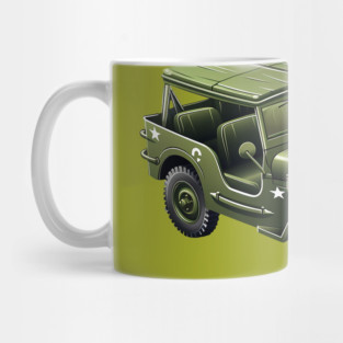 Army Jeep Isometric View Mug