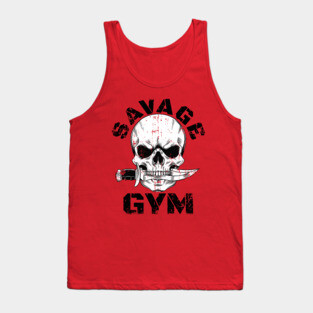 SAVAGE GYM SKULL BODYBUILDING Tank Top