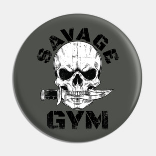 SAVAGE GYM SKULL BODYBUILDING Pin