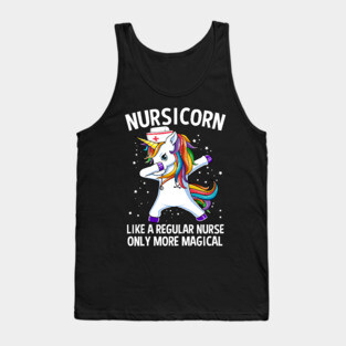 Nursicorn Dabbing Unicorn Funny Nurse Gift Tank Top