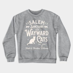Salem Sanctuary for Wayward Cats Dark Crewneck Sweatshirt