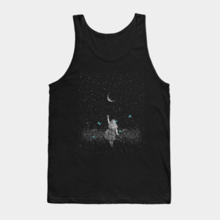 Wonderland Smiling Starry Night - Alice In Wonderland Tank Top