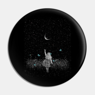Wonderland Smiling Starry Night - Alice In Wonderland Pin