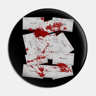 american pyscho business card Pin