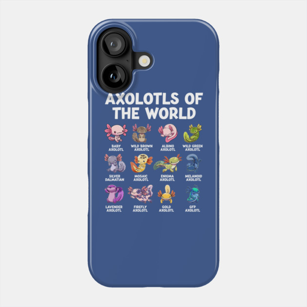 Axolotls of the World Phone Case by GoshWow®