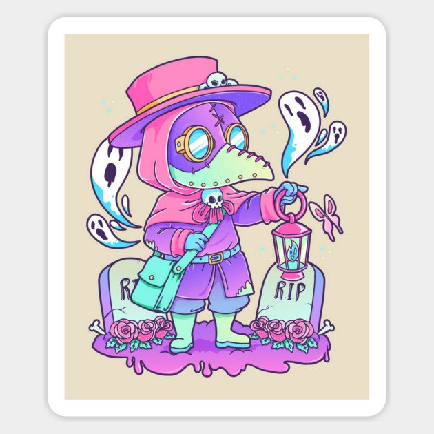 Pastel Plague Doctor Magnet by GoshWow®