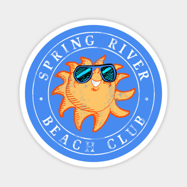Spring River Beach Club Magnet by rt-shirts