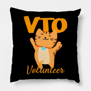 Cat VTO Volunteer Kitten Pillow