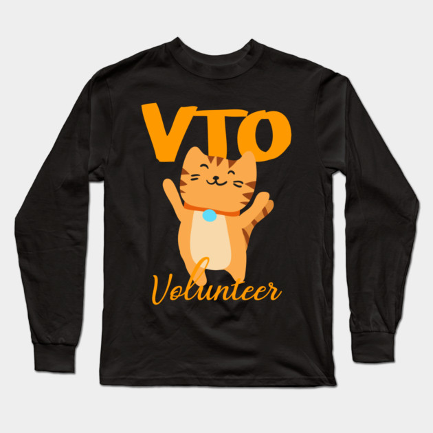 Cat VTO Volunteer Kitten Long Sleeve T-Shirt by belownormal