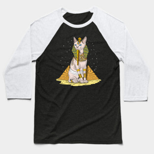 Egyptian Cat Pharaoh Baseball T-Shirt