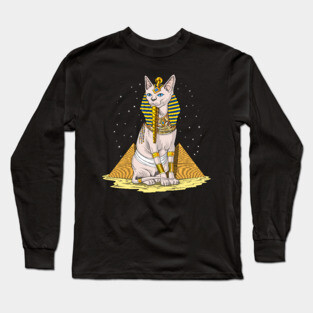 Egyptian Cat Pharaoh Long Sleeve T-Shirt