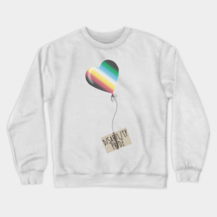 Disability pride flag balloon Crewneck Sweatshirt