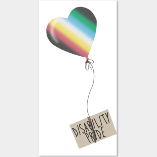 Disability pride flag balloon Posters and Art