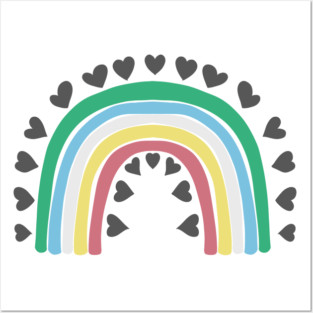 Disability pride flag rainbow Posters and Art