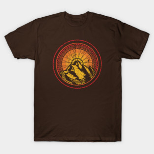 Baked Earth Biking Sun Cycling Mountain Bike Art Tire Sunset Biker Grunge T-Shirt