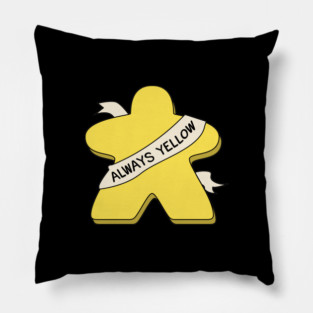 Always Yellow Meeple Board Game Pillow