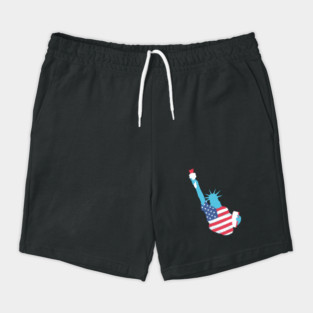 Statue of Liberty with USA Flag Shorts