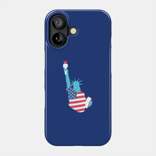 Statue of Liberty with USA Flag Phone Case by DonWillisJrArt