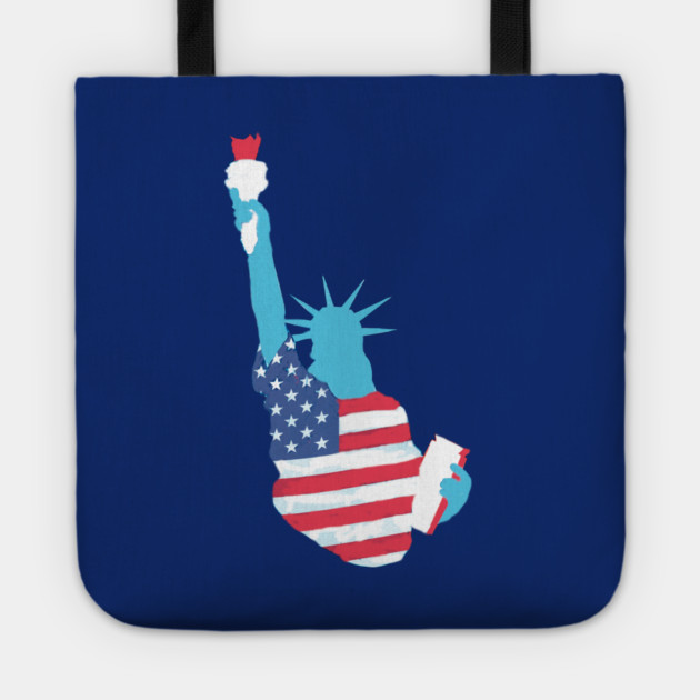 Statue of Liberty with USA Flag Tote by DonWillisJrArt