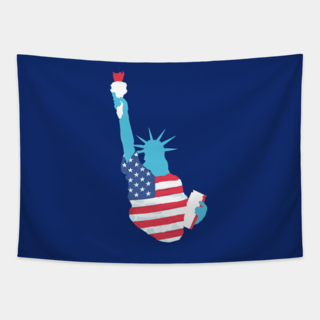 Statue of Liberty with USA Flag Tapestry by DonWillisJrArt
