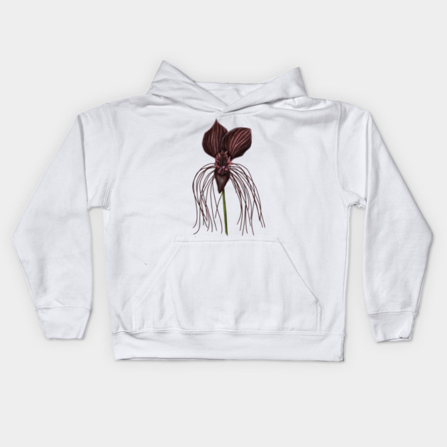Bat Flower, Tacca chantrieri Kids Hoodie by H. R. Sinclair