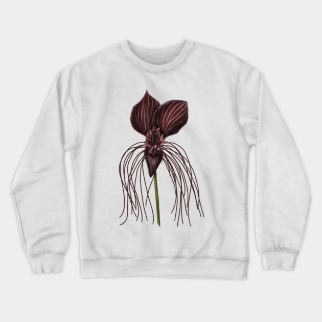 Bat Flower, Tacca chantrieri Crewneck Sweatshirt by H. R. Sinclair