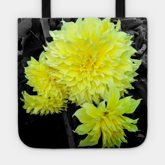 Giant Yellow Dahlia Tote by H. R. Sinclair