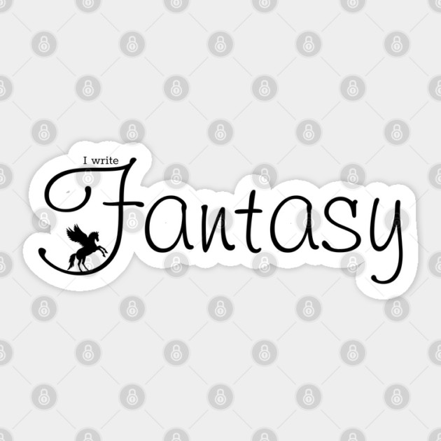 I write Fantasy Sticker by H. R. Sinclair