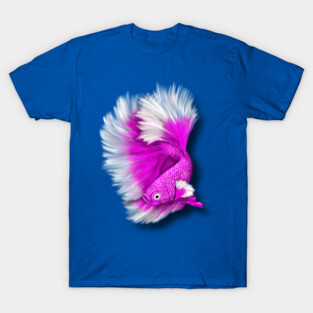 White and Hot Pink Betta Fish T-Shirt