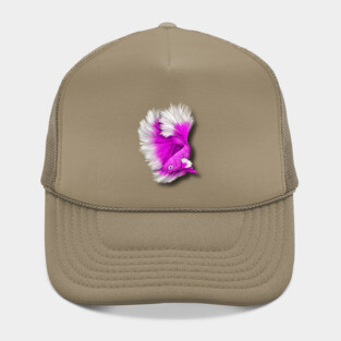 White and Hot Pink Betta Fish Hat