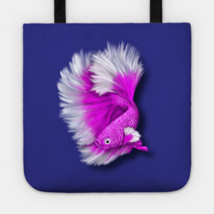 White and Hot Pink Betta Fish Tote