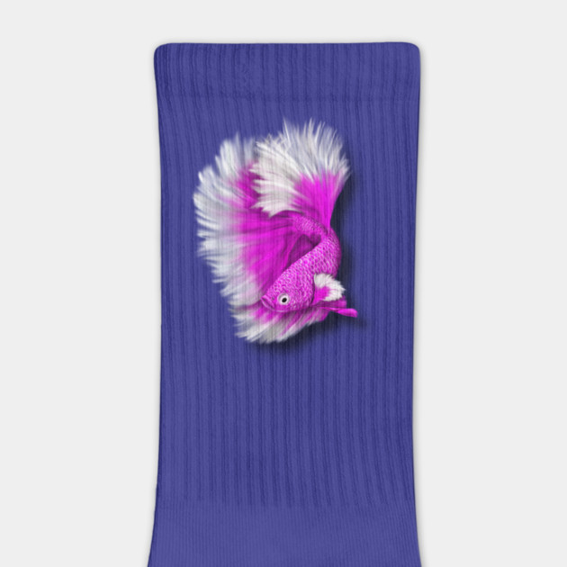 White and Hot Pink Betta Fish by H. R. Sinclair