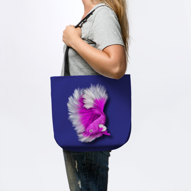 White and Hot Pink Betta Fish by H. R. Sinclair