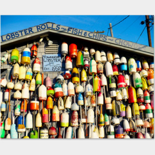 Vintage Lobster Buoys Posters and Art