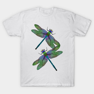 Emperor Dragonflies Digital Art T-Shirt
