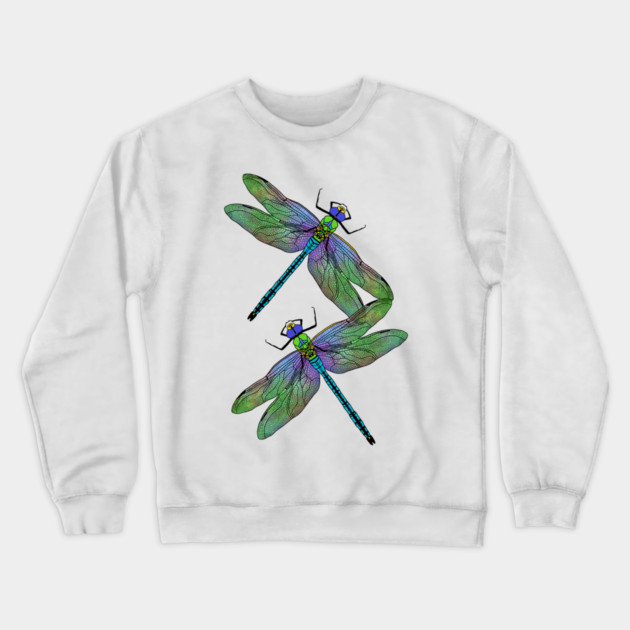 Emperor Dragonflies Digital Art Crewneck Sweatshirt by H. R. Sinclair