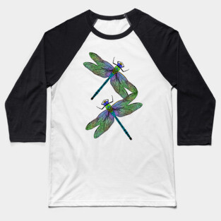 Emperor Dragonflies Digital Art Baseball T-Shirt