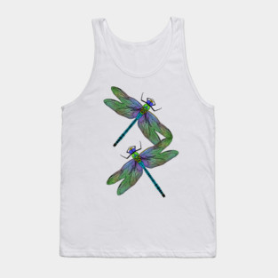 Emperor Dragonflies Digital Art Tank Top