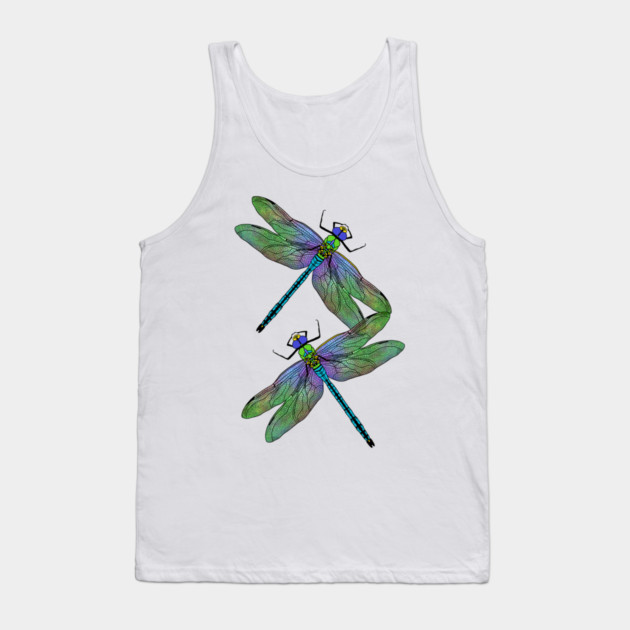 Emperor Dragonflies Digital Art Tank Top by H. R. Sinclair
