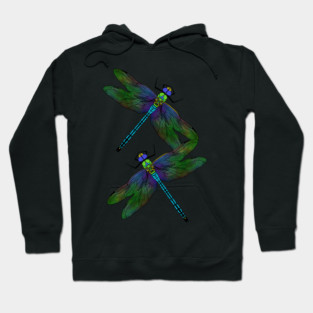 Emperor Dragonflies Digital Art Hoodie